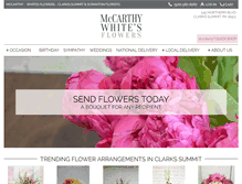 Tablet Screenshot of mccarthyflorist.com